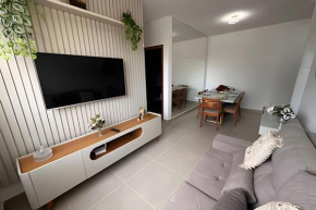 Apartamento na praia, 2 quartos e área de lazer